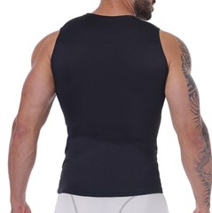 Mens Slimming Tummy Body Shaper Vest Compression T-Shirt Fitness Muscle Tank Top