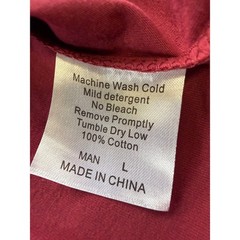 Royal Avalon Sport Mens Maroon Varsity Stripe Sleeve Cotton T-Shirt L