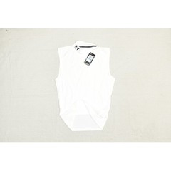 Under Armour Men’s HeatGear Compression Mock Neck Sleeveless Shirt White Sz XL