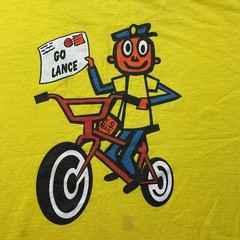 Vintage USPS Cartoon Mailman T-Shirt Men Sz XL Go Lance Mail Graphic Tee 90s
