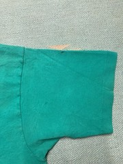 Vintage 90s pocket t shirt blank teal turquoise aqua distressed grunge large