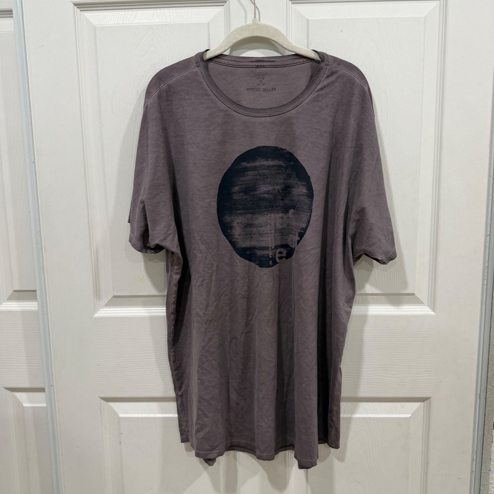 Robert Geller x Lululemon Take The Moment T Washed Lunar Rock XL Graphic Tee