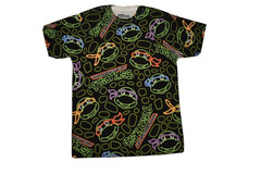 Teenage Mutant Ninja Turtles Mens All Over Print AOP Shirt New S, 2XL