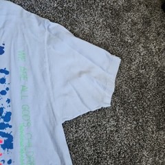 Gecko Hawaii Neon Color Size Large Single Stitch White Destination Short Sleeve