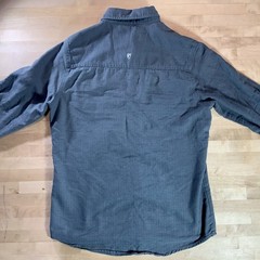 Kuhl Mountain Grown Button Up Shirt Mens Small Blue Herringbone Outdoor Hiking