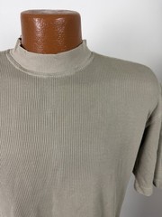 Vintage Jhane Barnes Shirt Men Small Oversized Silk Waffle-Knit Stretch Minimal