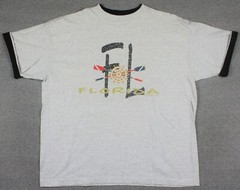 Vintage 90’s Florida Nautical Roll Cuff T-Shirt XL Single Stitched