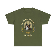 Customise Your Pet Photo Unisex T-shirt – This Human Belongs To