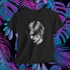 Leon Kennedy Resident Evil Shirt Graphic Tee Emo Alt Aesthetic Black