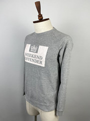 Weekend Offender Gray Big Logo Long Sleeve Men’s Casual Sweatshirt Sz S