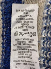 Other brands: MARK&SPENCER knit sweater (thick), XL, wool, multi-color, all-over