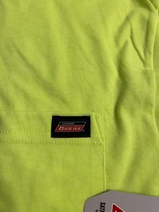 2 Brand New w/ Tags Dickies Fluorescent Yellow XL & L Pocket T-Shirt (1 of each)