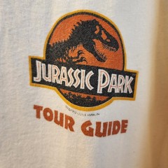 Jurassic Park Tour Guide T-Shirt 2X Universal Studios Hollywood 90s Vintage USA