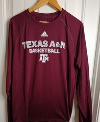 Texas A&M Aggies Basketball Climate Sz Medium NCAA Long Sleeve College Fan