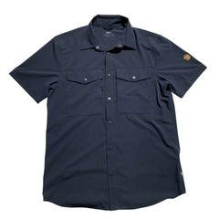 Fjallraven Abisko Trekking Short Sleeve Men’s Shirt Blue Size Medium