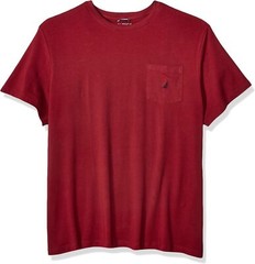 Men’s Pocket T-Shirt Casual Crew Neck Short Sleeve Solid Tee True to Size Fit