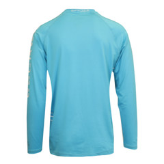 Spyder Men’s T-Shirt Aqua Blue UPF30+ Rash Guard L/S (S01A)