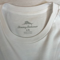 Tommy Bahama Shirt Mens Extra Large 2XL White Short Sleeve Beach Chair Reflect