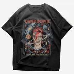 David Bowie T-Shirt – Rock Music gift for rock fan 100% cotton black US25H280