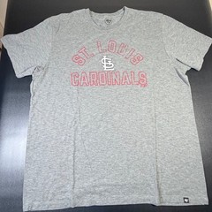 47 Brand St Louis Cardinals MLB T-Shirt Mens XXL Gray Heathered Tri-Blend Tee K3