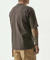 Men’s 100% Cotton Bronson Non Stock Mfg. Co. Classic Pocket T-Shirt Dark Gray L