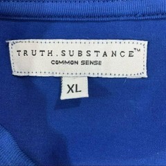 Truth Substance Blue Short Sleeve Henley T-Shirt XL 95% Cotton 5% Spandex Made I