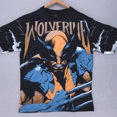 X-Men Wolverine AOP T-Shirt Mens XL Black Marvel All Over Print Comic Book Tee