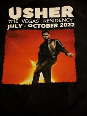 Usher Raymond The Vegas Residency 2022 Dual Graphic T-Shirt Black 2XL New