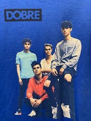 DOBRE TEE SHIRT, MENS SIZE L, BLUE, 100% COTTON, LOGO FRONT, MINT, NEVER WORN