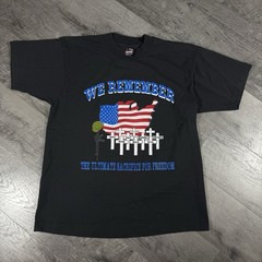 VNTG 80’s POW-MIA Military Appreciation Black Single Stitch USA Made T-Shirt L