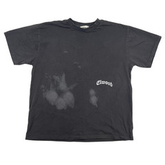 Elwood Size Small Black 100% Organic Cotton T-Shirt Distressed Crew Neck Tee