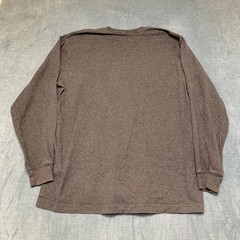 Carhartt Shirt Mens Large Gray Ribbed Knit Graphic Logo Loose Fit Heavyweight