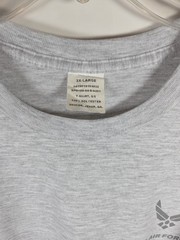 US Air Force USAF Size 3XL Gray Reflective Silver Short Sleeve T-Shirt