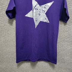 GILDAN Women’s Purple DryBlend Short Sleeve Silver Star Graphic T-Shirt Size S
