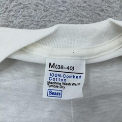 Vintage Sears Blank White V Neck Shirt Mens XS/S Undershirt Combed Cotton Tee