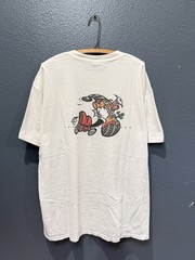 Vintage 90’s Mossimo Punchin The Clown White Cotton Tee Shirt XL USA