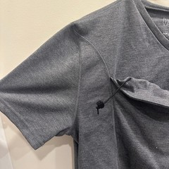 Lalabu Dad Shirt Short Sleeve Baby Wearing Tee Gray Postpartum Maternity Large