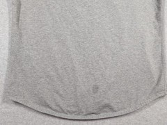 BYLT Men Shirt XL Drop Cut Lux Crewneck Performance Short Sleeve Curve Hem Gray