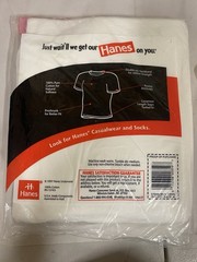 Vintage 1997 Hanes T Shirts Sealed NOS 3 Pack Small 34-36 White Cotton USA 3PC