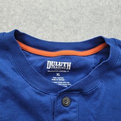 Duluth Trading Men’s XL Blue 1/4 Buttons T-Shirt