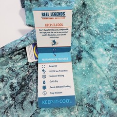 Reel Legends “Keep It Cool” Short Sleeve Anti Snag Fishing Shirt Size Medium NWT