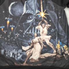 Star Wars Shirt Mens Large Black Hildebrandt Art Long Sleeve Sci-Fi Retro Poster