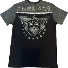 New Men’s American Fighter Premium Athletic MMA Black/Dark Gray T-Shirt XS-4XL