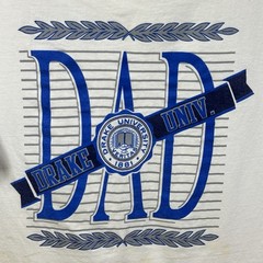 Vintage Single Stitch Drake University Dad XL Distressed T-Shirt Law School Tee