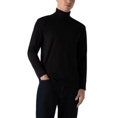 Mens Roll Neck Cotton Lightweight Turtle Funnnel Neck Jumper Long Sleeve tops