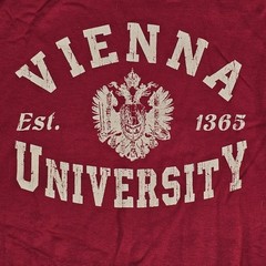 Vienna University Graphic T Shirt Men L Red 100% Cotton