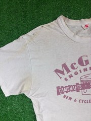 Vintage 50s Mcgurk Hot Rod Speed Racing Water Print Medium Distressed Shirt USA