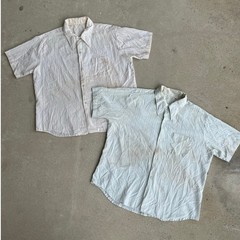True Vintage Levis & Misc Button Up Shirts Lot of 7 DEFECTS STAINS SOLD AS IS