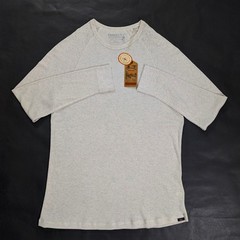 $98 Faherty Cloud Cotton Men Size 2XL Long Sleeve Waffle Crew Pima Cotton Ivory