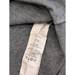Armani Exchange T-Shirt Mens Small Grey Shoulder Zip Logo Tape Short Sleeve